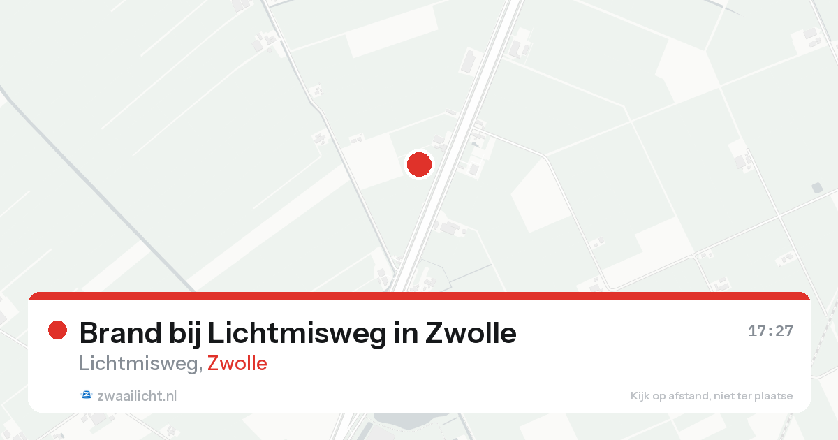 Brand bij Lichtmisweg in Zwolle — 21 aug 2026