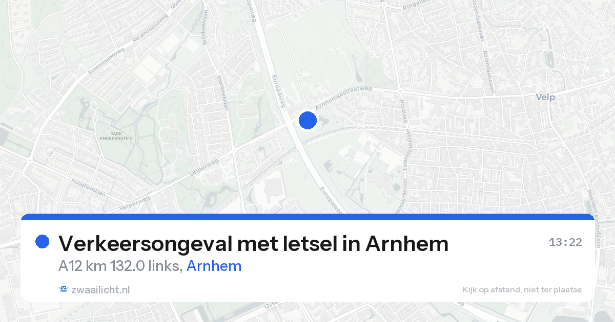 Verkeersongeval met letsel in Arnhem — 14 aug 2026