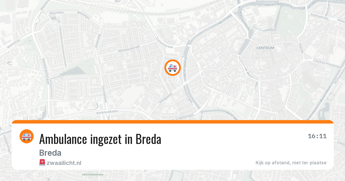 Ambulance ingezet in Breda — 10 aug 2026
