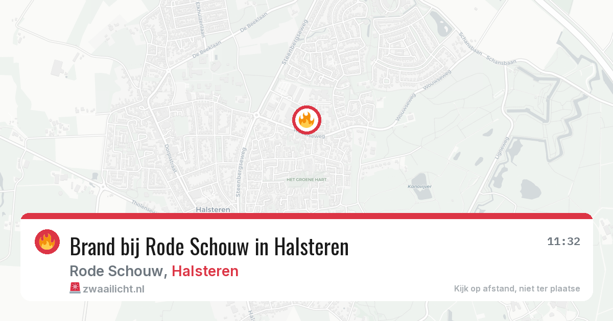 Brand bij Rode Schouw in Halsteren — 11 jun 2026