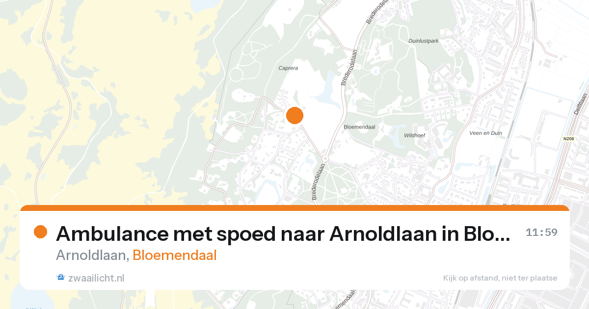 Ambulance met spoed naar Arnoldlaan in Bloemendaal — 14 jun 2026