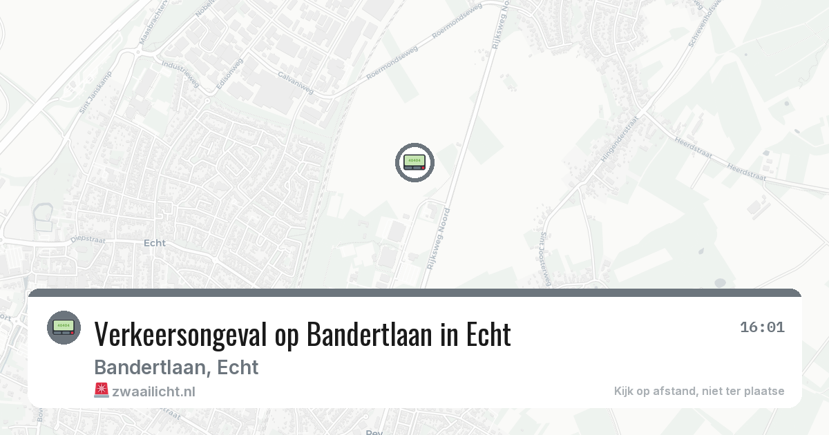 Verkeersongeval op Bandertlaan in Echt — 28 feb 2026