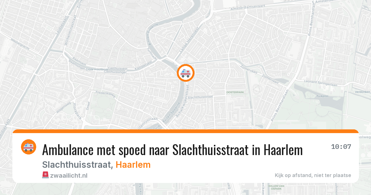 Ambulance met spoed naar Slachthuisstraat in Haarlem — 28 mrt 2026
