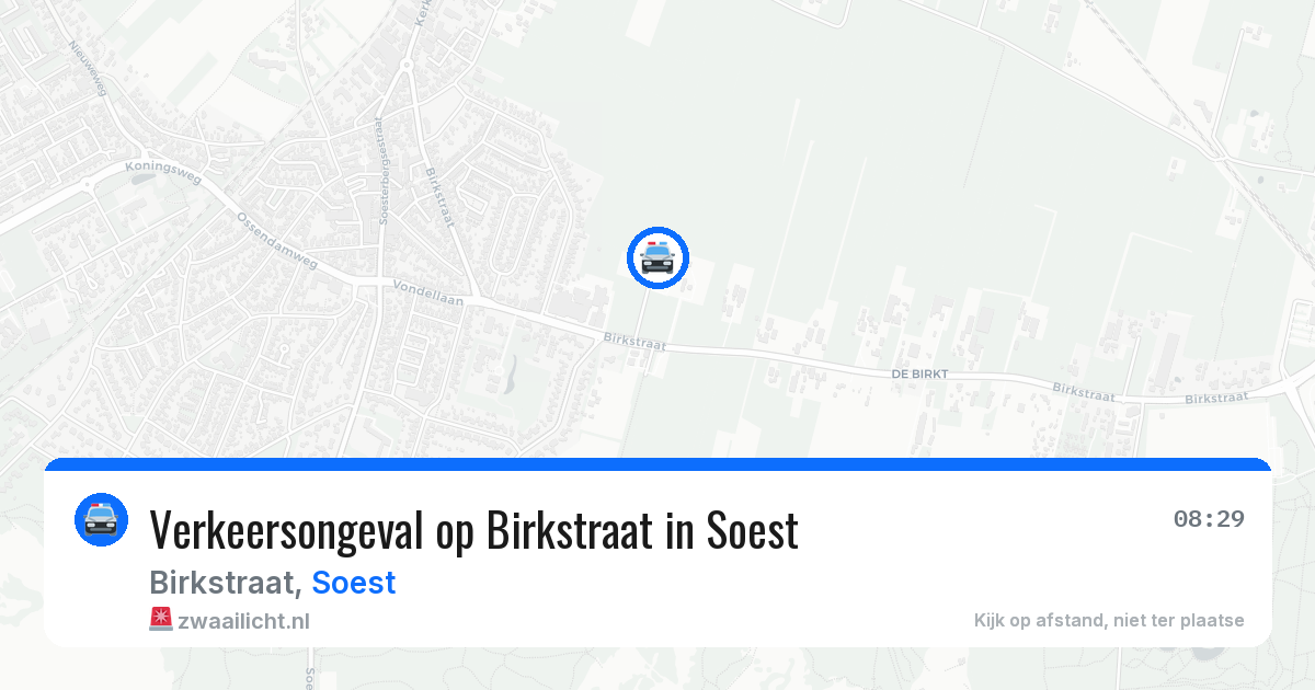 Verkeersongeval op Birkstraat in Soest — 17 mrt 2026
