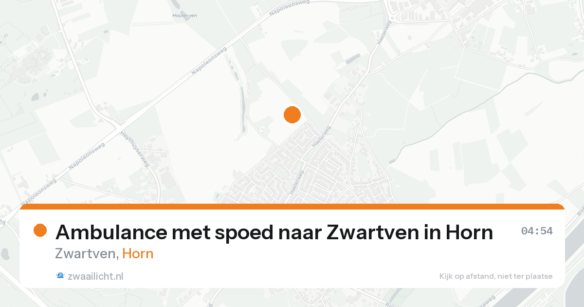 Ambulance met spoed naar Zwartven in Horn — 22 aug 2026