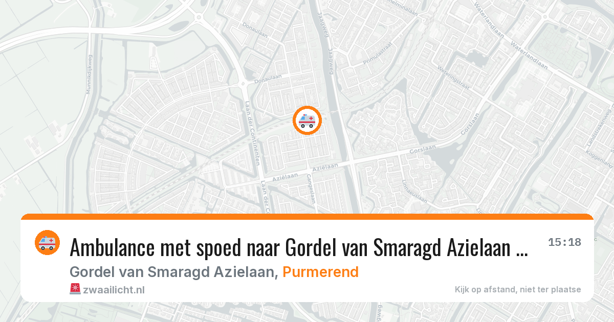 Ambulance met spoed naar Gordel van Smaragd Azielaan in Purmerend — 10 feb 2026