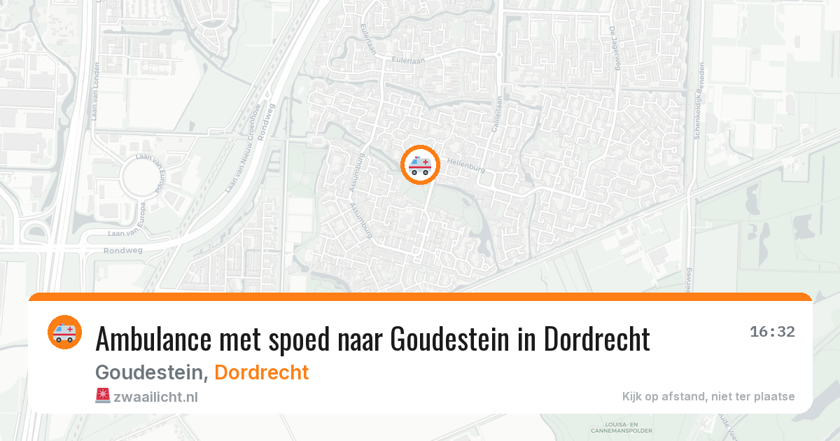 Ambulance met spoed naar Goudestein in Dordrecht — 25 jan 2026