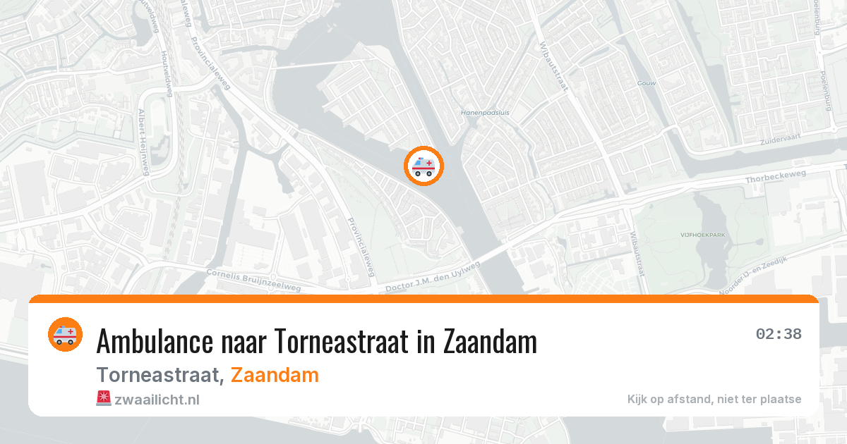 Ambulance naar Torneastraat in Zaandam — 18 jul 2026