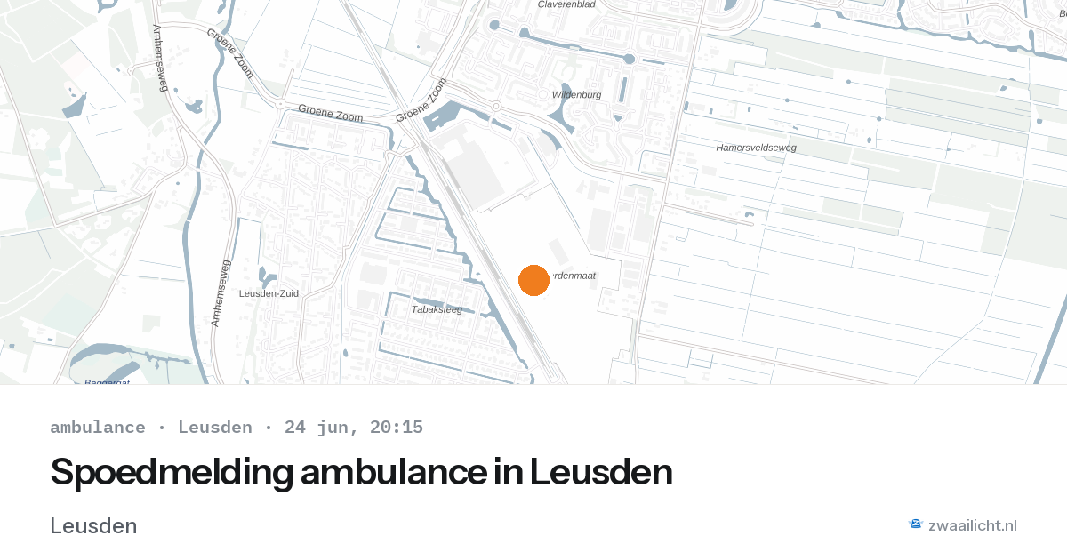 Spoedmelding ambulance in Leusden — 15 mrt 2026