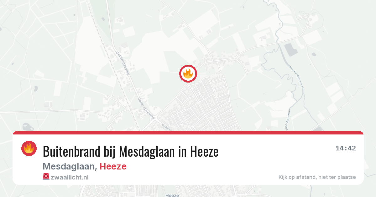 Buitenbrand bij Mesdaglaan in Heeze — 5 aug 2026