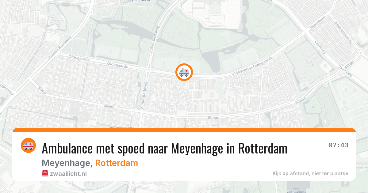 Ambulance met spoed naar Meyenhage in Rotterdam — 12 mrt 2026
