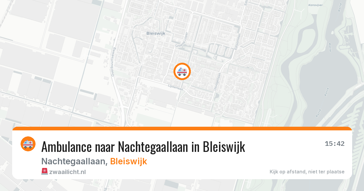 Ambulance naar Nachtegaallaan in Bleiswijk — 20 jun 2026