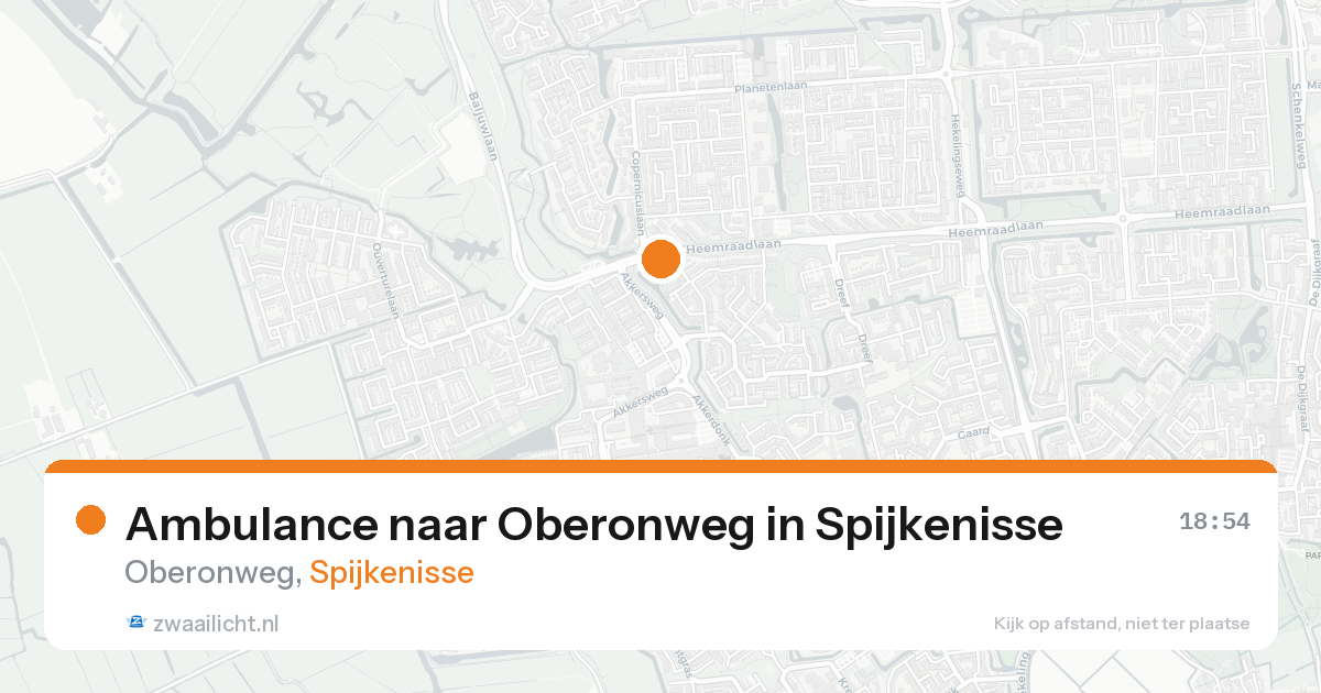 Ambulance naar Oberonweg in Spijkenisse — 21 aug 2026