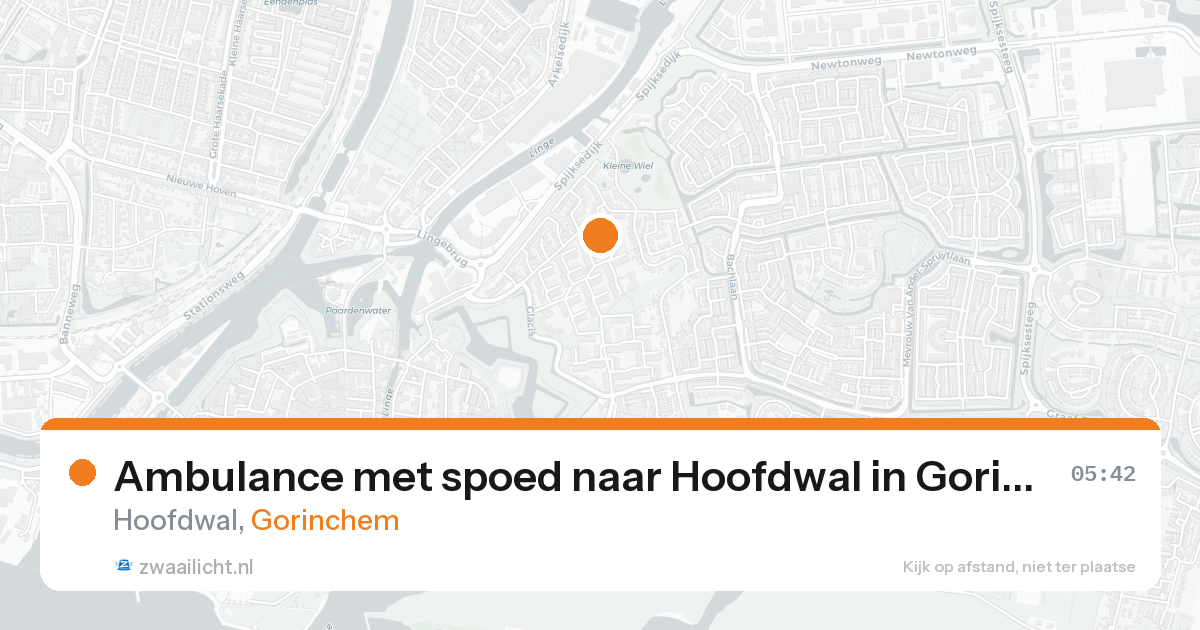 Ambulance met spoed naar Hoofdwal in Gorinchem — 23 aug 2026