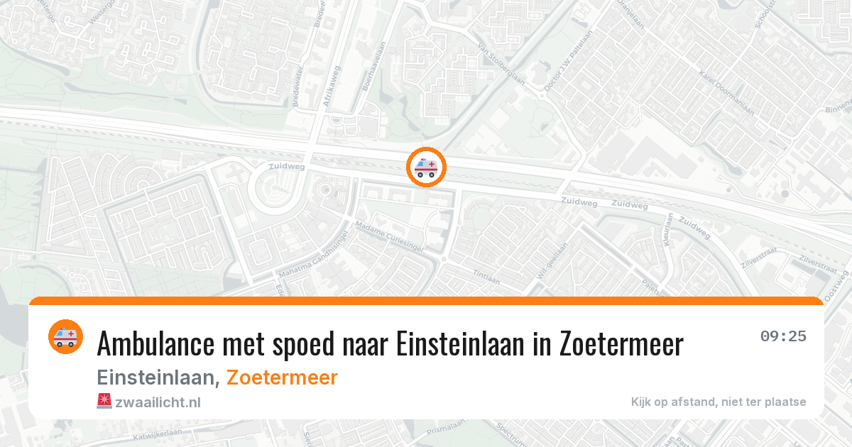 Ambulance met spoed naar Einsteinlaan in Zoetermeer — 16 jul 2026