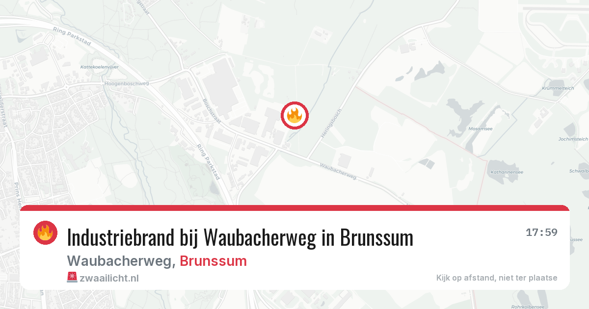 Industriebrand bij Waubacherweg in Brunssum — 29 jun 2026