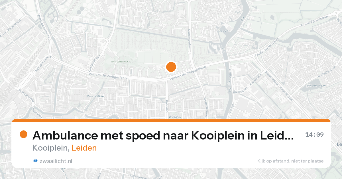 Ambulance met spoed naar Kooiplein in Leiden — 25 aug 2026