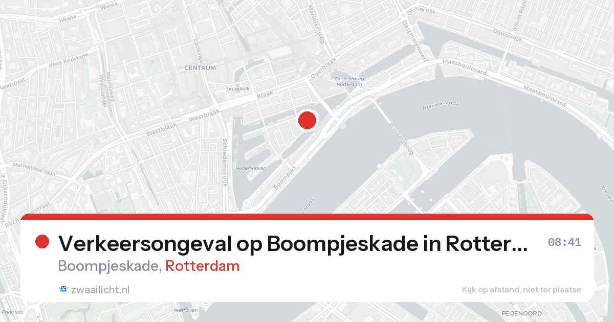 Verkeersongeval op Boompjeskade in Rotterdam — 25 aug 2026