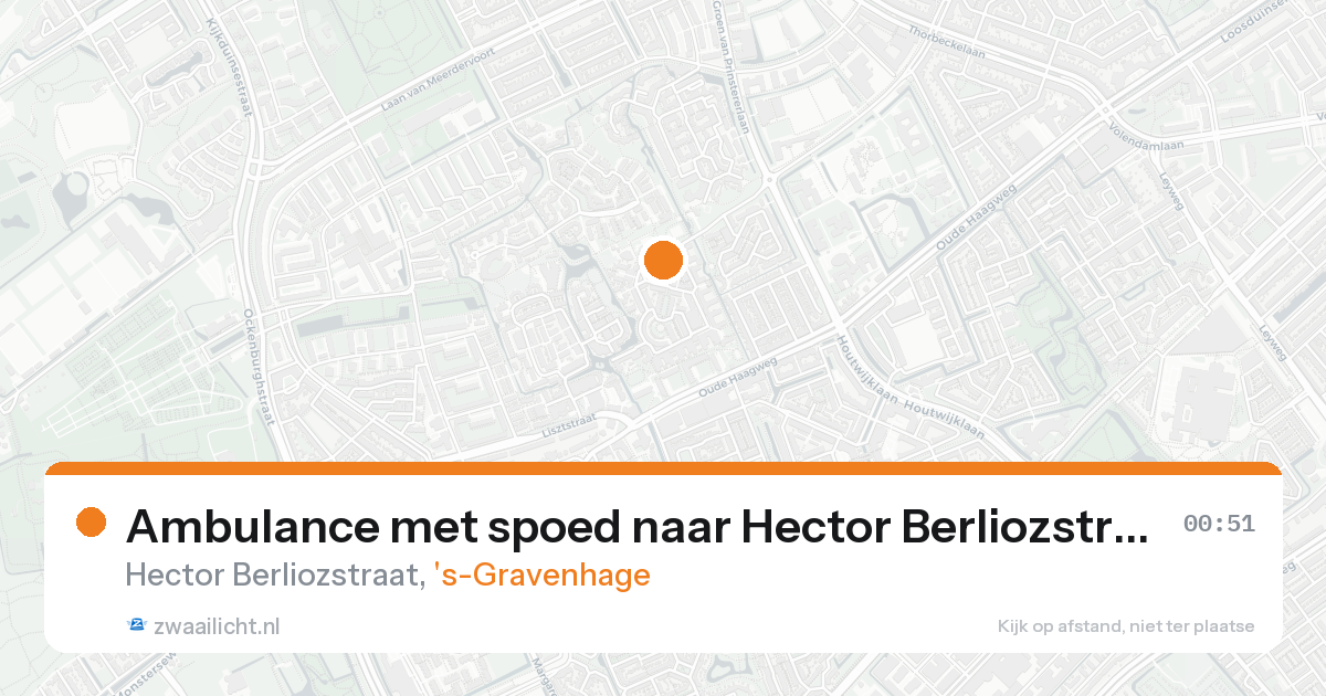 Ambulance met spoed naar Hector Berliozstraat in 's-Gravenhage — 15 aug 2026