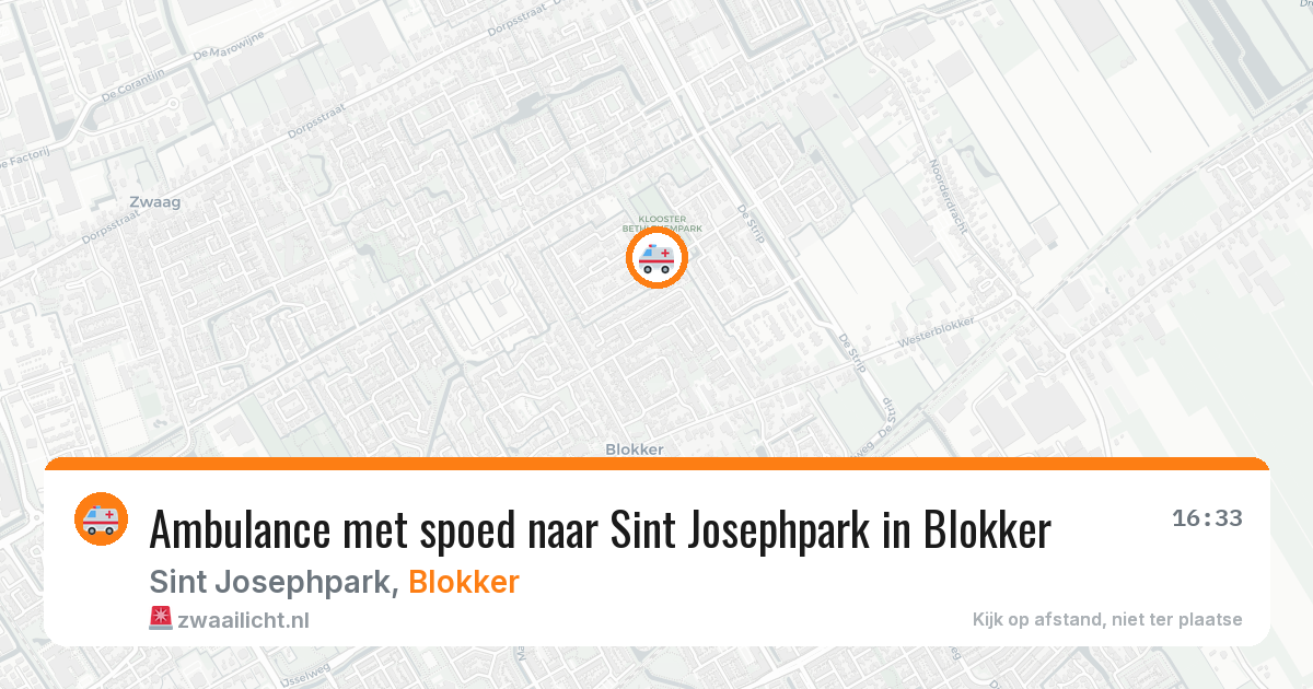 Ambulance met spoed naar Sint Josephpark in Blokker — 28 jun 2026