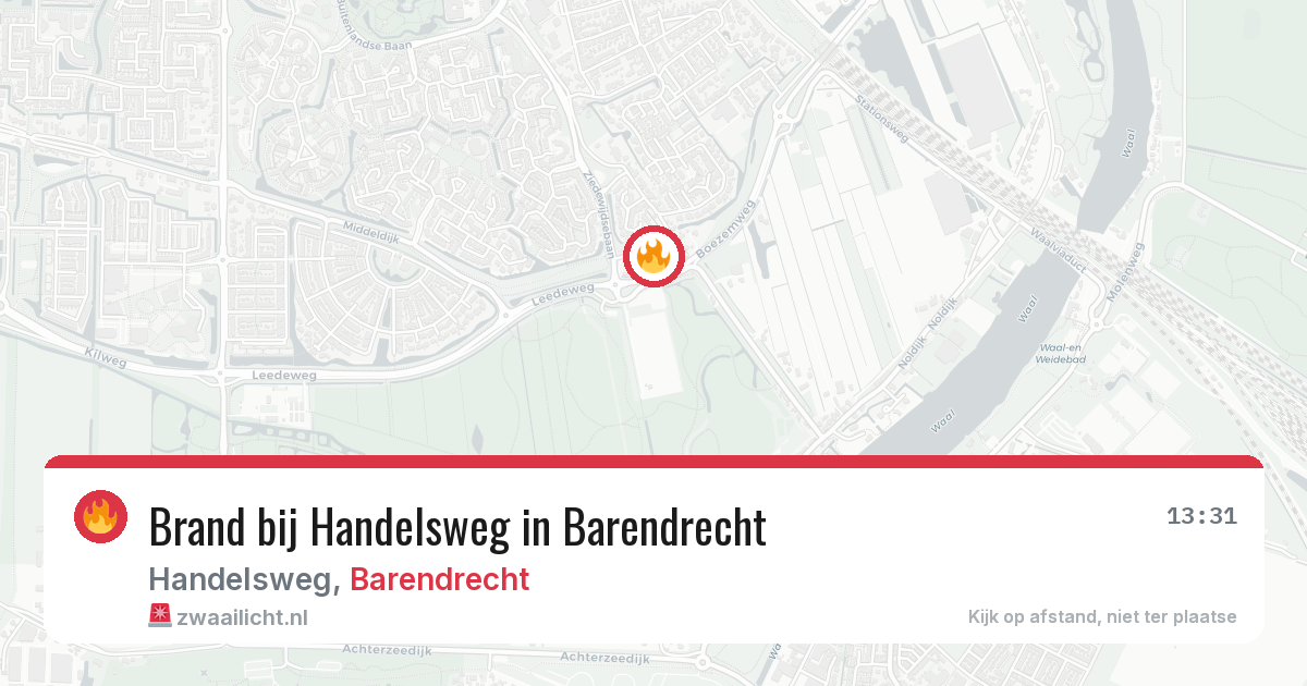 Brand bij Handelsweg in Barendrecht — 10 apr 2026