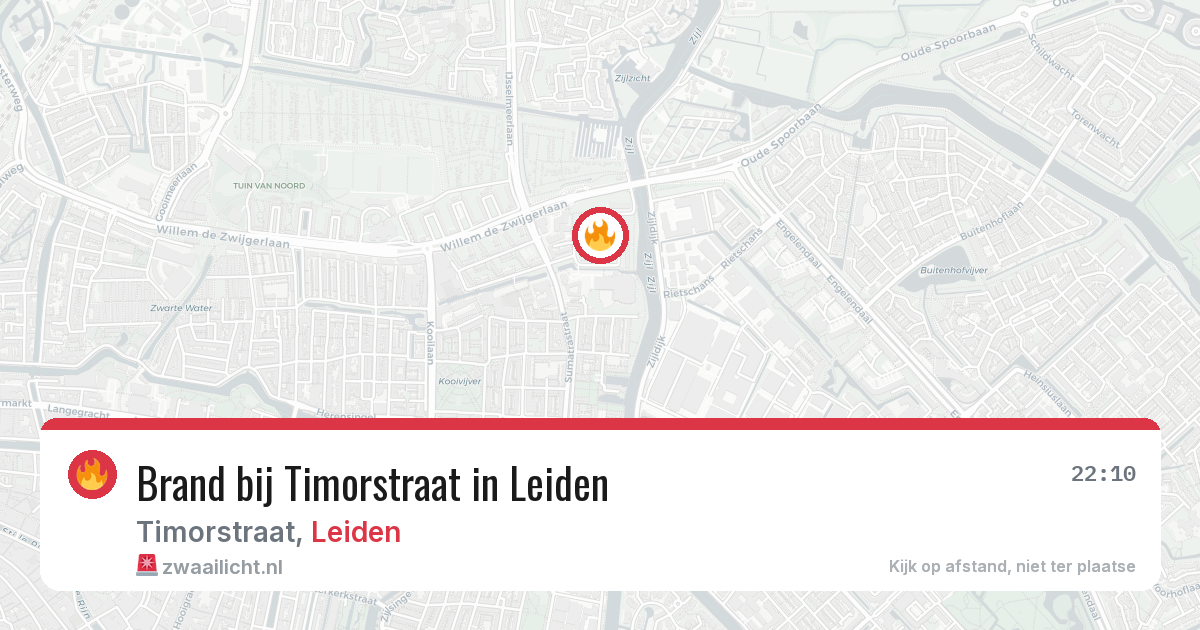 Brand bij Timorstraat in Leiden — 8 jul 2026