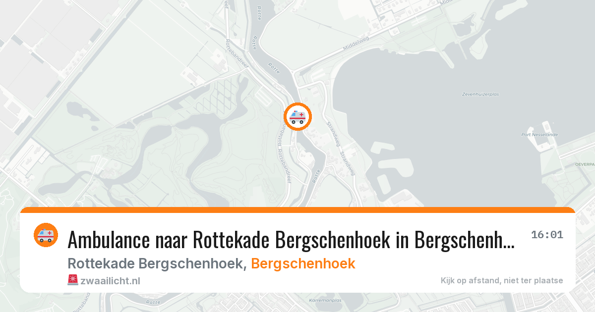 Ambulance naar Rottekade Bergschenhoek in Bergschenhoek — 9 aug 2026
