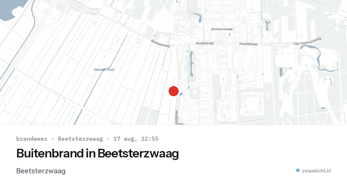 Buitenbrand in Beetsterzwaag — 17 aug 2026