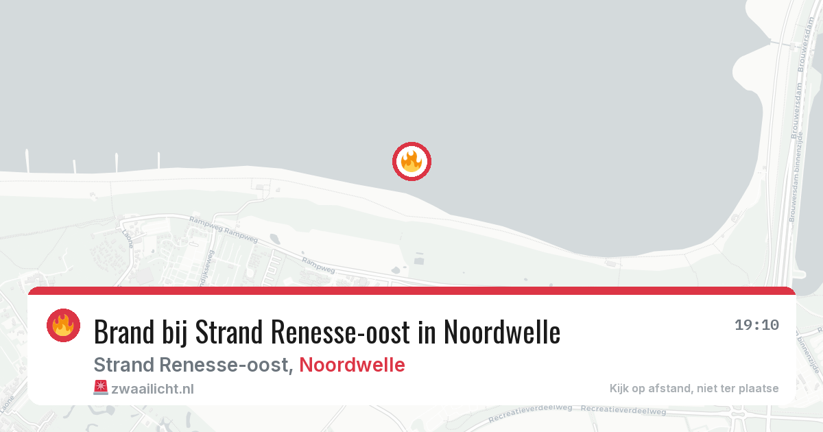 Brand bij Strand Renesse-oost in Noordwelle — 6 jul 2026