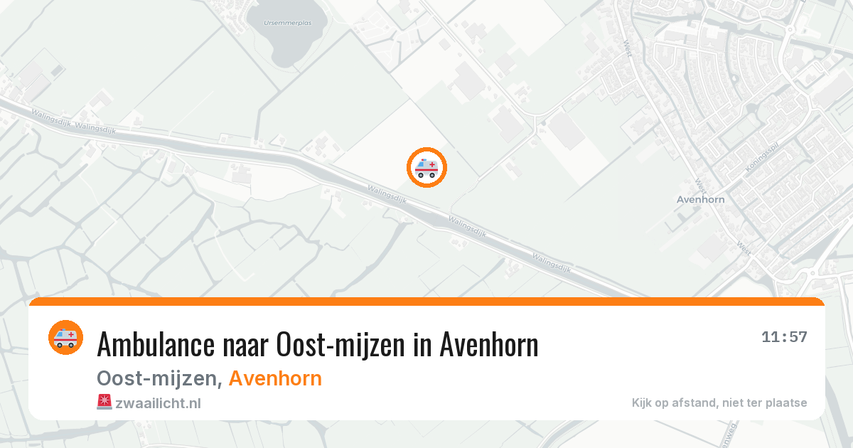 Ambulance naar Oost-mijzen in Avenhorn — 26 mrt 2026