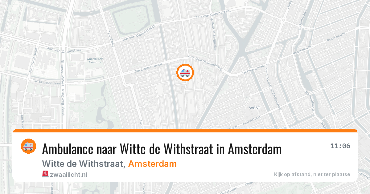 Ambulance naar Witte de Withstraat in Amsterdam — 15 jun 2026