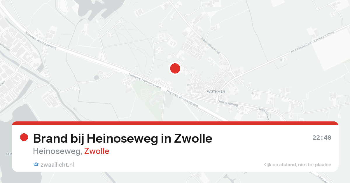 Brand bij Heinoseweg in Zwolle — 16 aug 2026