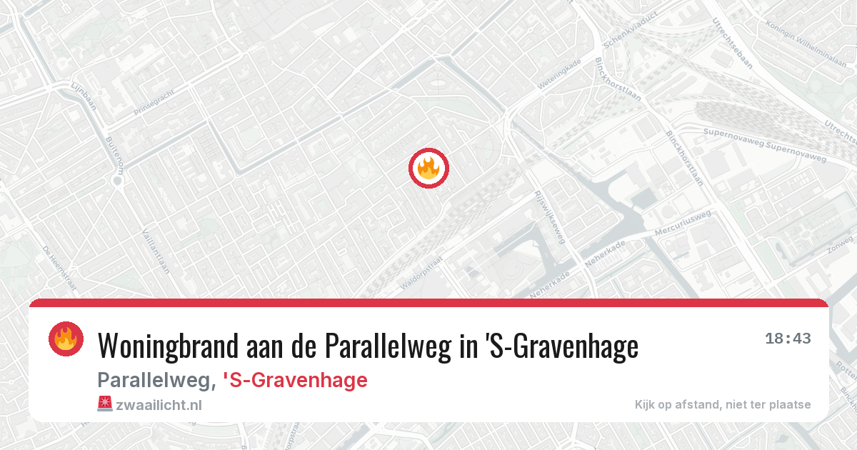 Woningbrand aan de Parallelweg in 'S-Gravenhage — 30 apr 2026