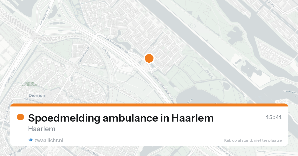Spoedmelding ambulance in Haarlem — 16 aug 2026
