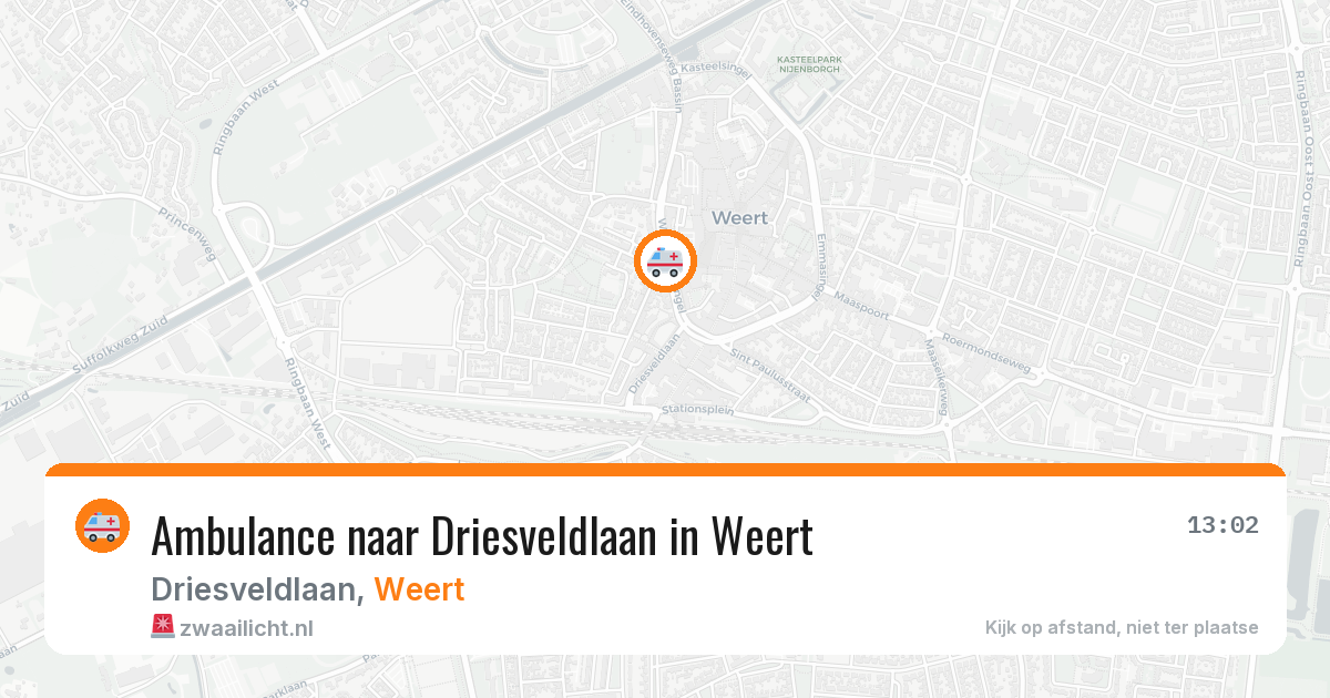 Ambulance naar Driesveldlaan in Weert — 9 jun 2026