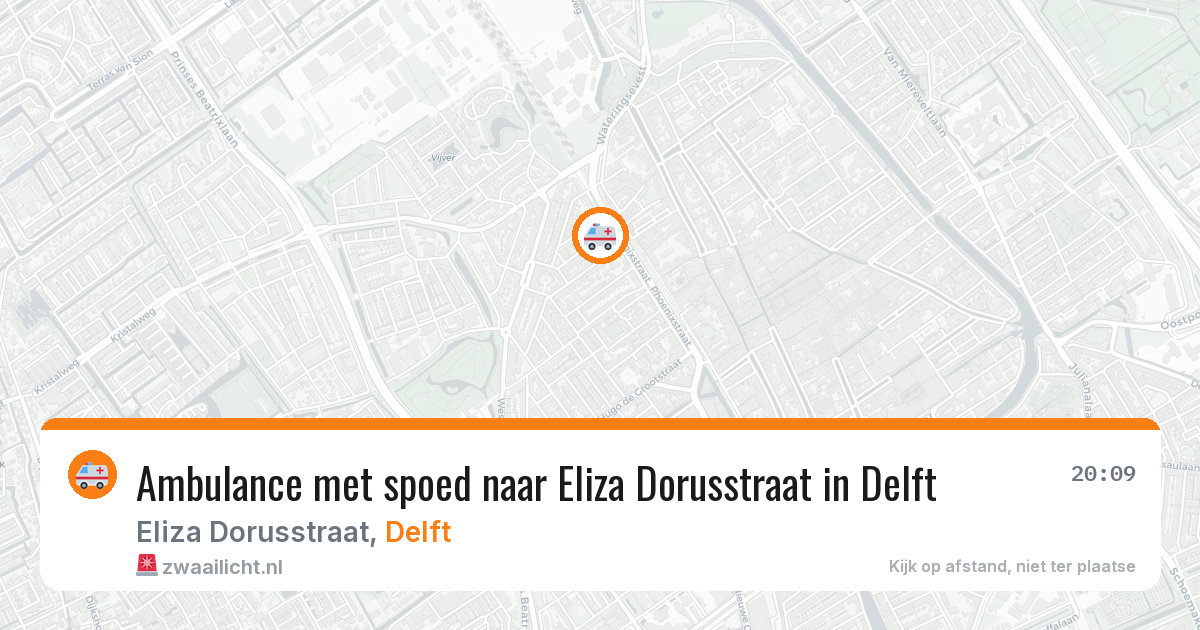 Ambulance met spoed naar Eliza Dorusstraat in Delft — 2 aug 2026
