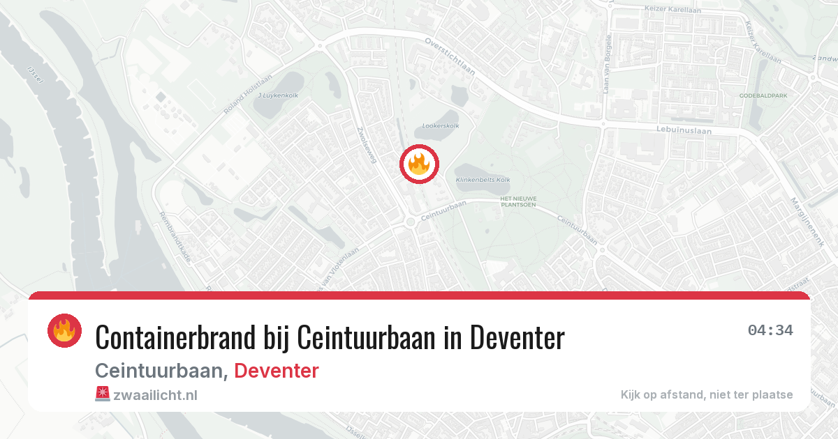 Containerbrand bij Ceintuurbaan in Deventer — 24 jun 2026