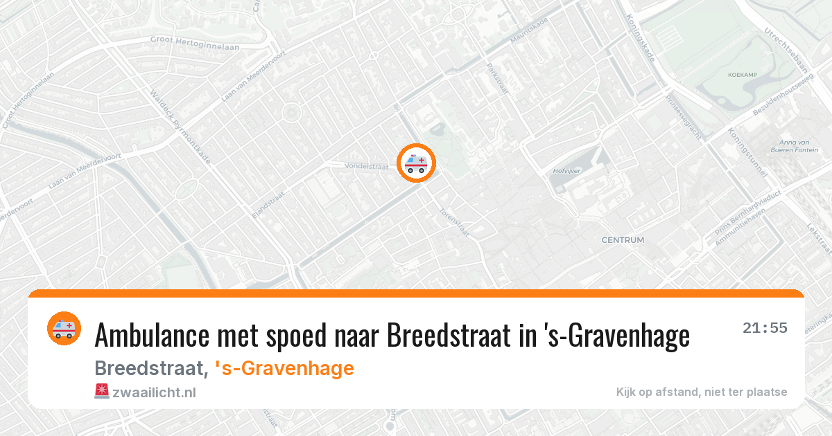 Ambulance met spoed naar Breedstraat in 's-Gravenhage — 14 mei 2026