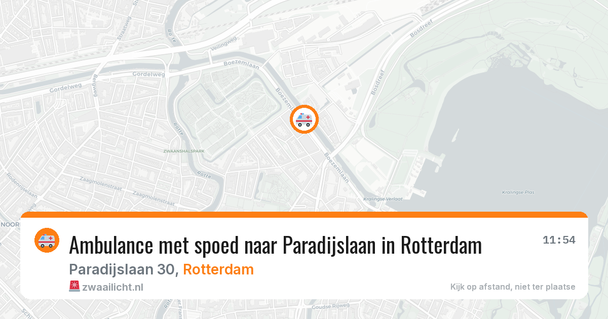Ambulance met spoed naar Paradijslaan in Rotterdam — 24 jun 2026