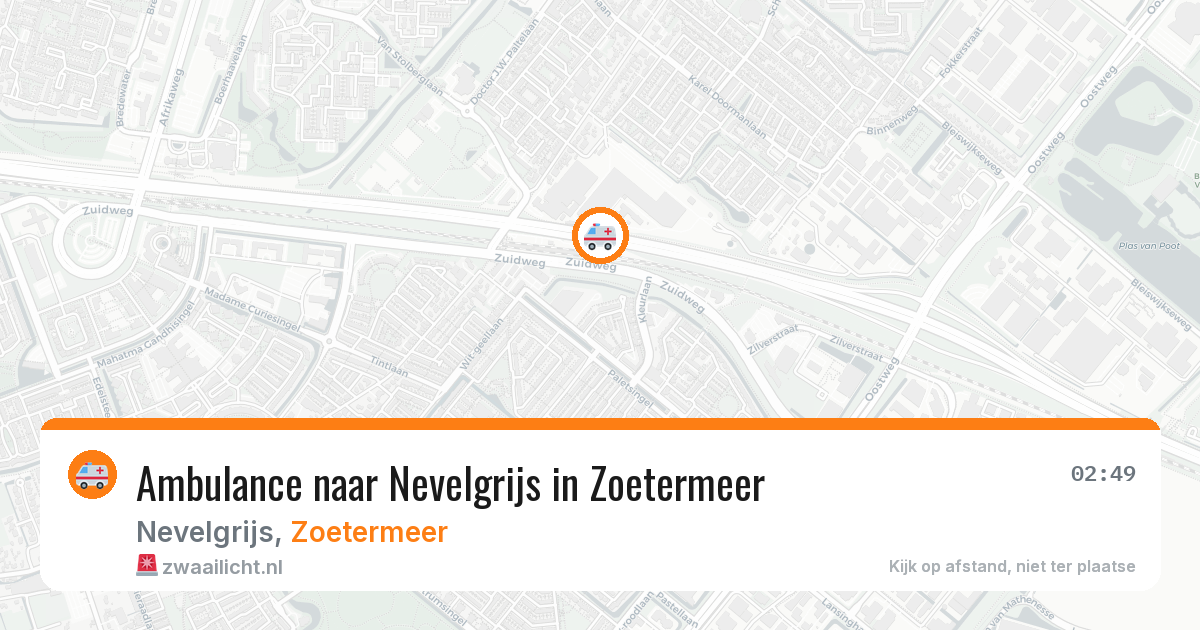 Ambulance naar Nevelgrijs in Zoetermeer — 17 mei 2026