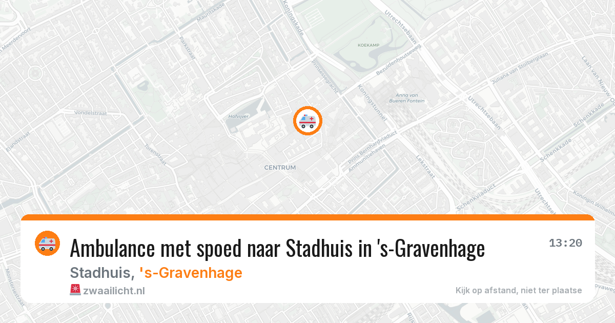 Ambulance met spoed naar Stadhuis in 's-Gravenhage — 9 apr 2026