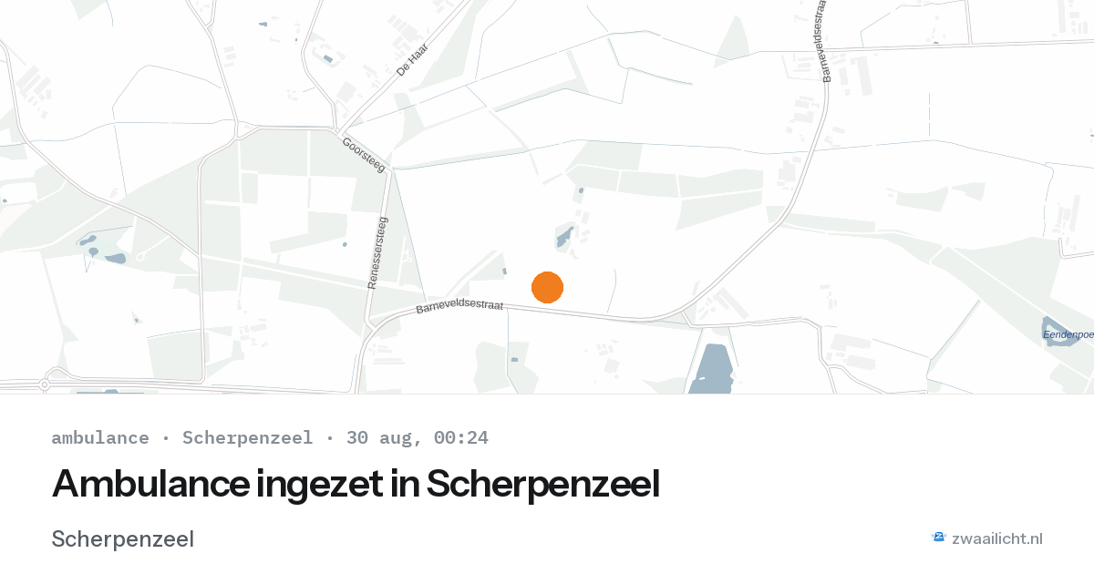 Ambulance ingezet in Scherpenzeel — 29 aug 2026