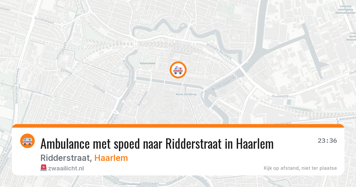 Ambulance met spoed naar Ridderstraat in Haarlem — 20 apr 2026