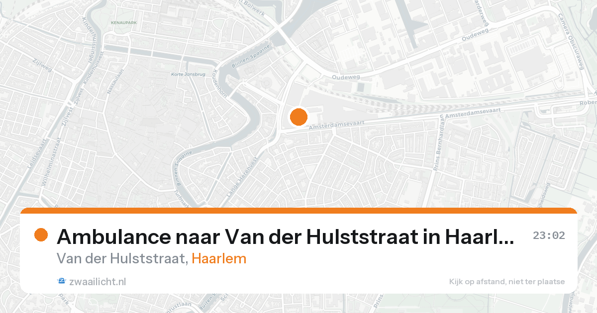 Ambulance naar Van der Hulststraat in Haarlem — 25 aug 2026