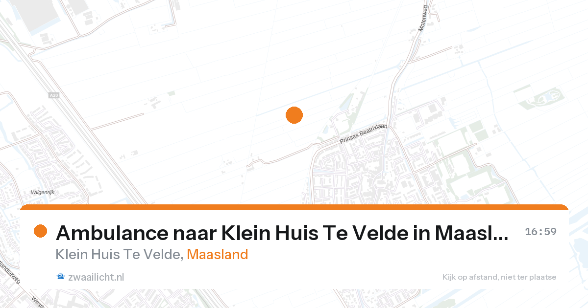 Ambulance naar Klein Huis Te Velde in Maasland — 27 aug 2026