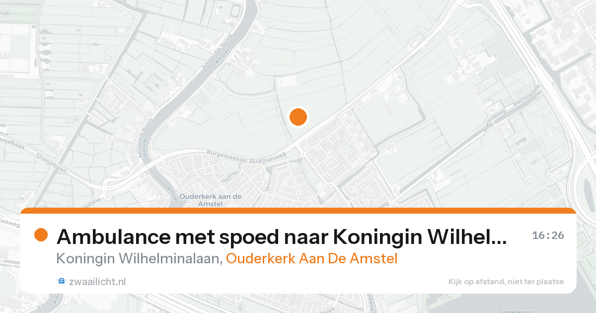 Ambulance met spoed naar Koningin Wilhelminalaan in Ouderkerk Aan De Amstel — 29 mei 2026