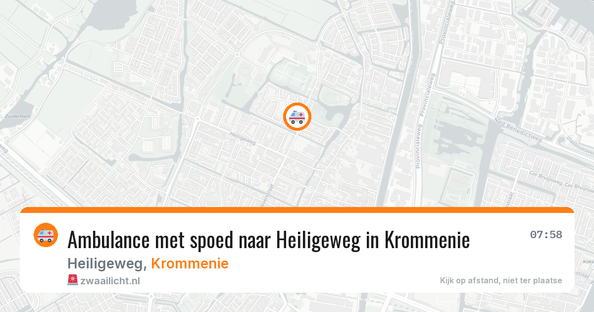 Ambulance met spoed naar Heiligeweg in Krommenie — 9 feb 2026
