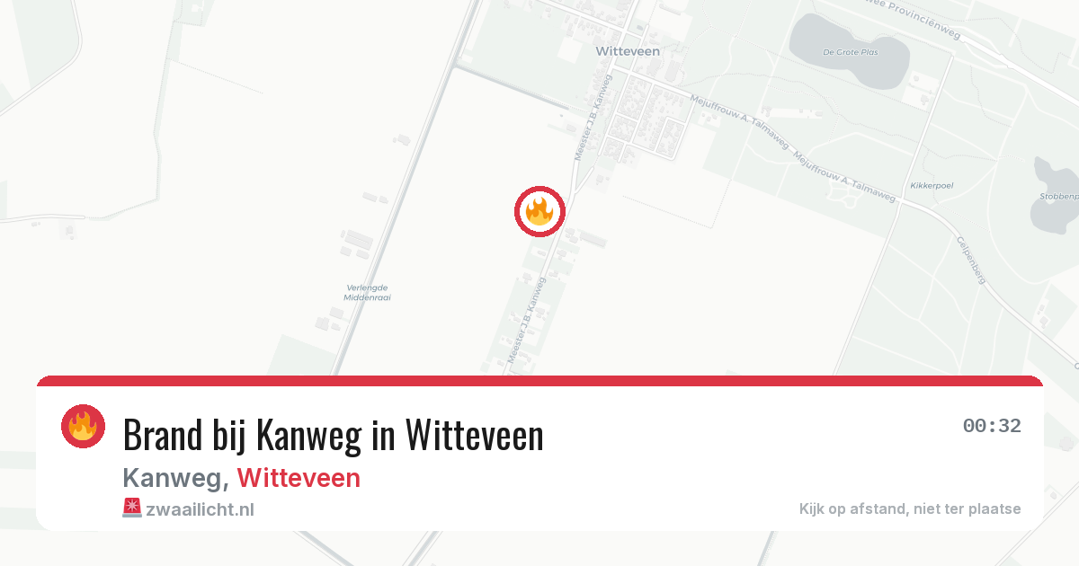 Brand bij Kanweg in Witteveen — 19 jun 2026