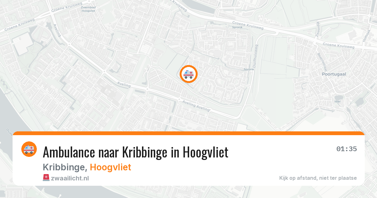 Ambulance naar Kribbinge in Hoogvliet — 24 mei 2026