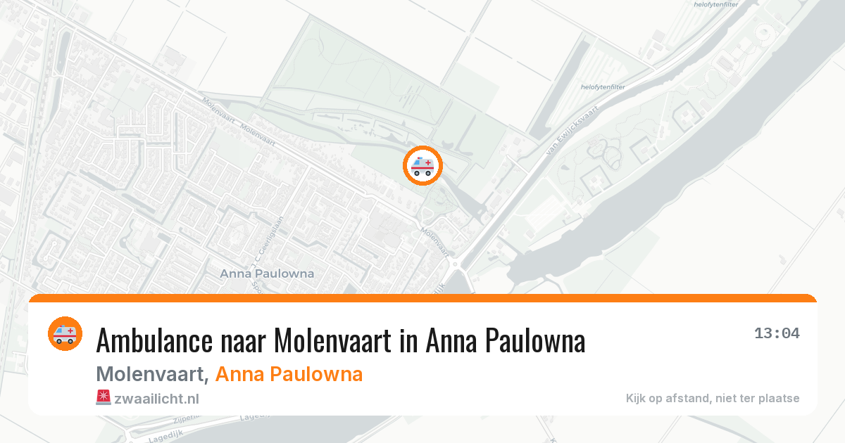 Ambulance naar Molenvaart in Anna Paulowna — 4 aug 2026